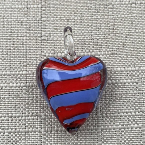 Women Necklace Pendant Heart Shape Red/ Purple Tone Pendant Jewelry - Picture 2 of 8